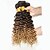 baratos Extensões de Cabelo Ombre-3 pacotes Cabelo Peruviano Encaracolado Onda Profunda Cabelo Humano Cabelo Humano Ondulado Âmbar Tramas de cabelo humano Extensões de cabelo humano / 8A