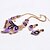 cheap Hair Jewelry-Women&#039;s Statement Necklace Necklace / Earrings Flower Ladies Fashion Resin Earrings Jewelry Rainbow / Black / Purple For Wedding Party Birthday Gift Daily Casual