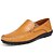 preiswerte Herrenpantoletten &amp; -slipper-Herrn Komfort-Müßiggänger Leder Frühling / Sommer / Herbst Komfort Loafers &amp; Slip-Ons Walking Atmungsaktivität Schwarz / Gelb / Braun