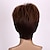 abordables peluca vieja-Pelucas sintéticas Ondulado Ondulado Peluca Corta Marrón Pelo sintético Mujer Marrón