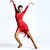 cheap Latin Dancewear-Latin Dance Dresses Women&#039;s Performance Spandex Tassel Half Sleeve High Dress