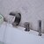 cheap Bathtub Faucets-Bathtub Faucet - Waterfall Nickel Brushed Tub And Shower Single Handle Three Holes