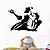 abordables Autocollants muraux-Personnage Romance Mode 3D Stickers muraux Autocollants avion Autocollants muraux décoratifs, Vinyle Décoration d&#039;intérieur Calque Mural