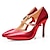 cheap Women&#039;s Heels-Women&#039;s Wedding Dress Party &amp; Evening Summer Stiletto Heel Basic Pump Leatherette Silver Golden Red