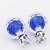 cheap Earrings-Korean Fashion Transparent Glass Bulb Color Crystal Ball Double-sided Earrings