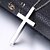 cheap Religious Jewelry-Pendant Necklace Pendant Titanium Steel Cross Cross Simple Style Silver Necklace Jewelry For Daily Casual