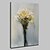 baratos Pinturas Florais/Botânicas-Pintura a Óleo Pintados à mão Vertical Floral / Botânico Modern Com Moldura