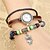 cheap Bracelet Watches-Women&#039;s Fashion Watch Digital Leather Brown Analog Brown