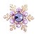 cheap Brooches-Women&#039;s Brooches - Crystal Snowflake Party Brooch Purple / Red / Blue For Wedding / Party