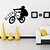 preiswerte Wand-Sticker-Dekorative Wand Sticker - Menschen Wandaufkleber Abstrakt Menschen Formen 3D Transport Sport Wohnzimmer Schlafzimmer Badezimmer Küche