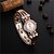 levne Módní hodinky-Dámské Módní hodinky / Náramkové hodinky Voděodolné Slitina Kapela Květina / Elegantní Růžové zlato