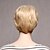 זול פאות סינתטיות-פאות סינתטיות ישר ישר פאה בלונד קצר בלונד שיער סינטטי בגדי ריקוד נשים בלונד