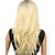 cheap Synthetic Trendy Wigs-Synthetic Wig Wavy Wavy Wig Ombre Medium Length Black / Bleach Blonde Blonde Synthetic Hair Women&#039;s Ombre