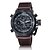 preiswerte Klassische Uhren-Herrn Uhr Armbanduhr Quartz Leder Braun 30 m Wasserdicht Kalender Analog-Digital Charme Klassisch Weiß Schwarz