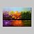 זול ציורים אבסטרקטיים-ציור שמן עצי הנוף מודרני גדול מצויר ביד על לוח בד אחד עם מסגרת מוכנה לתלות