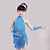 abordables Tenues de danse enfants-Danse latine Robes Utilisation Polyester Spandex Gland Sans Manches Taille haute Robe Gants