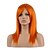 billiga Kostymperuk-syntetisk peruk cosplay peruk rak rak peruk medellängd orange syntetiskt hår dam röd