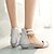 ieftine Sandale de Damă-Pentru femei Vară Toc Platformă Confortabili D&#039;Orsay &amp; Două Bucăți Casual Rochie Fermoar Imitație de Piele Auriu / Alb / Argintiu