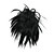 billige Hestehaler-Syntetiske parykker Chignon-nakkeknuder Klassisk Klassisk Frisure i lag Paryk Sort Syntetisk hår