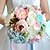 abordables Fleurs de mariage-Fleurs de mariage Bouquets Mariage Perle / Dentelle / Soie 25cm