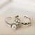 abordables Bague-Femme Anneau Alliance Bague Bague Midi anneau de pouce Perle 2pcs Argent Perle Argent dames Rétro Vintage Mode Mariage Soirée Bijoux Ajustable