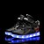 זול נעלי בנים-בנים יוניסקס נעליים דמוי עור אביב קיץ סתיו חורף נוחות נעלי ספורט שרוכים סקוטש LED עבור קזו&#039;אל שחור לבן אדום כחול