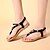 cheap Women&#039;s Sandals-Women&#039;s Flat Heel Slingback Casual Dress Office &amp; Career Fabric Summer Almond / Black / Blue
