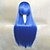 preiswerte Trendige synthetische Perücken-Synthetische Perücken Glatt Stil Kappenlos Perücke Blau Synthetische Haare Damen Perücke Mittlerer Länge