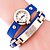 billiga Armbandsklockor-Dam Armbandsklocka Quartz Svart / Blå / Röd Heta Försäljning Ramtyp damer Berlock Mode - Brun Ljusblå Marinblå