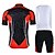 cheap Men&#039;s Clothing Sets-KEIYUEM Men&#039;s Women&#039;s Short Sleeve Cycling Jersey with Bib Shorts Coolmax® Mesh Silicon Bike Jersey Bib Tights Padded Shorts / Chamois Breathable 3D Pad Quick Dry Back Pocket Sweat-wicking Sports