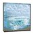 baratos Pinturas de Paisagens-onda azul oceano óleo pintados à mão pintura de paisagem com moldura esticada arts® 7 parede
