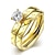 preiswerte Ringe für Herren-Schmuckset Kubikzirkonia Stapelbar Golden Zirkonia Titanstahl vergoldet Modisch 6 7 8 9 / Ringe Set