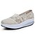 baratos Sapatos Desportivos de mulher-Feminino Conforto Primavera Verão Outono Inverno Atlético Casual Conforto Rendado Rasteiro Bege Azul Escuro Cinzento Fúcsia Azul Claro