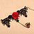 olcso Divat karkötő-Női Gyűrű karkötők Csipke Virág Gótikus Karkötők Ékszerek Fekete Kompatibilitás Parti Napi Hétköznapi