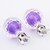 cheap Earrings-Korean Fashion Transparent Glass Bulb Color Crystal Ball Double-sided Earrings