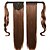 cheap Hair Pieces-24 inch Medium Auburn Clip In Straight Ponytails Wrap Around Synthetic Hair Piece Hair Extension