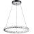 cheap Circle Design-60 cm Crystal Dimmable LED Chandelier Pendant Light Metal Circle Electroplated Modern Contemporary 110-120V 220-240V