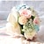 baratos Bouquets de Flores para Noiva-Bouquets de Noiva Buquês Casamento / Festa / Noite Flôr Seca / Strass / Poliéster 11.8&quot;(Aprox.30cm)
