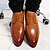 baratos Sapatos Oxford para Homem-Homens Sapatos de vestir Sintético Primavera / Outono Oxfords Marron / Preto / Salto de bloco / Cadarço / Sapatos Confortáveis