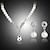 cheap Jewelry Sets-Women&#039;s Pearl Necklace / Earrings Long Ladies Imitation Pearl Rhinestone Silver Plated Earrings Jewelry White For Party Wedding Daily Masquerade Engagement Party Prom