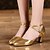 ieftine Pantofi Dans Clasic &amp; Modern-Pentru femei Încălțăminte latină Sală Dans Interior Sandale Călcâi Adidași Sclipici Strălucitor Cataramă Pliuri Toc Cubanez Buclă Negru Roșu Argintiu / Sclipici Spumant