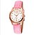preiswerte Modeuhren-SYNOKE Damen Uhr Modeuhr Simulierter Diamant Uhr Quartz Japanischer Quartz Leder Rot / Rosa / Lila Armbanduhren für den Alltag Analog Schwarz Purpur Rosa