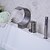 cheap Bathtub Faucets-Bathtub Faucet - Waterfall Nickel Brushed Tub And Shower Single Handle Three Holes