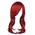 זול פאה לתחפושת-פאה סינתטית ישר חלק אמצעי פאה אדום אדום שיער סינטטי אדום נשים