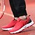 Недорогие Мужская спортивная обувь-Для мужчин Удобная обувь Полиуретан Весна Лето Осень Атлетический Беговая обувь Удобная обувь На плоской подошвеЧерный Серый Красный