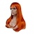 זול פאה לתחפושת-Synthetic Wig Cosplay Wig Straight Straight Wig Long Orange Synthetic Hair Women‘s Red