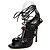 preiswerte Damensandalen-Damen PU Sommer Normal Stöckelabsatz Schwarz Silber Golden