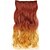 billiga Klipp in tillägg-Människohår förlängningar Vågigt Klassisk Syntetiskt hår Hårförlängningar av äkta hår Dam Svart / Auburn Brown
