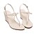 abordables Sandales femme-Femme Chaussures Similicuir Eté A Bride Arrière Talon Compensé Plateforme Pour Habillé Noir Amande