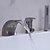 preiswerte Badewannenarmaturen-Badewannenarmaturen - Wasserfall Gebürsteter Nickel Badewanne &amp; Dusche Einhand Drei Löcher
